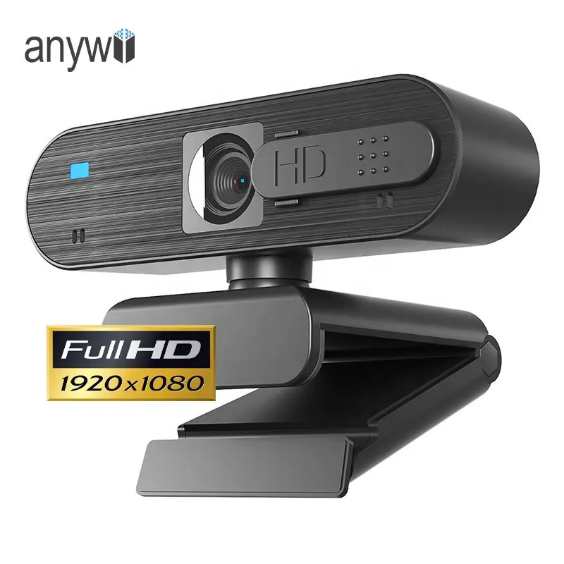Meilleure vente HD noir CMOS USB webcam 1080P Webcam caméra Web 2 micro Streaming caméra d'ordinateur H703B avec micro pour Zoom Skype YouTube
