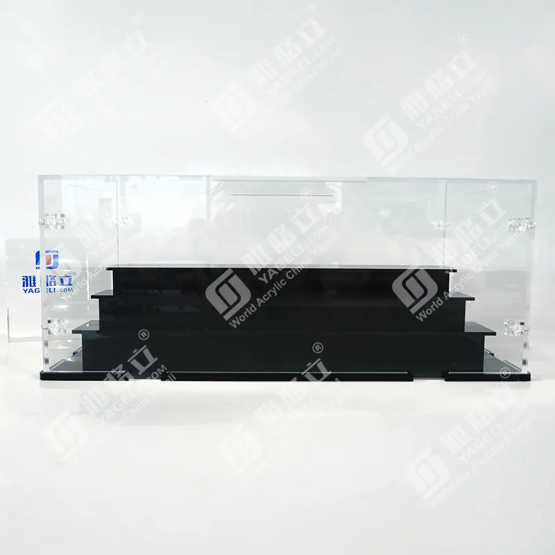 Transparent Acrylic display box 4-steps stairs display rack for cake model shop for display only