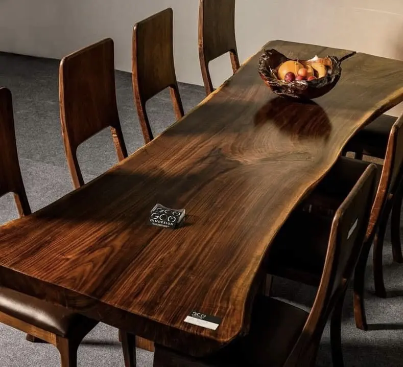 JUEGO DE MESA Y SILLA DE COMEDOR DE MADERA MACIZA NATURAL RESTAURANTE MODERNO DE LUJO MUEBLES PARA EL HOGAR COMEDOR WHATSAPP + 84 373635126