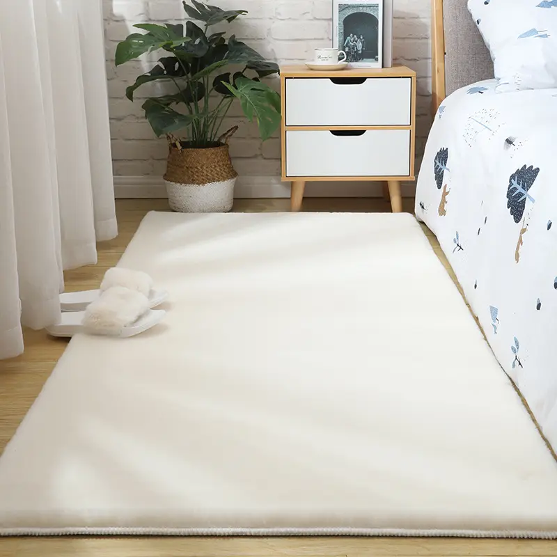 DR-NY Luxus Soft Home Decor Einfarbiger Schlafzimmer Teppich Flauschiger Kunst kaninchen Pelz Teppich Teppich Großflächige Teppiche Für Wohnzimmer