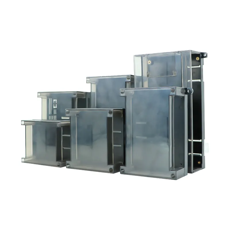 Transparent Abs Industrial Control Box Din Rail Electrical Plc Box Control Housing Panel Plc Plastic Enclosure Case Project Box