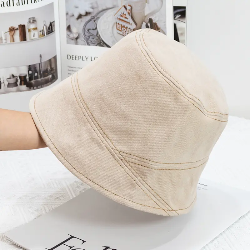 Fashion Autumn And Winter Female Solid Color Light Plate Plain Makeup Shading Bucket Hat Outdoor Sports Casual Fisherman Hat