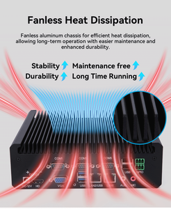 Industrial Fanless Mini <strong>Computer</strong> I5 6200U I7 6500U Aluminum <strong>Embedded</strong> <strong>Computer</strong> Case 2*LAN 6*COM Fanless Mini Industrial Pc - Product Image 2