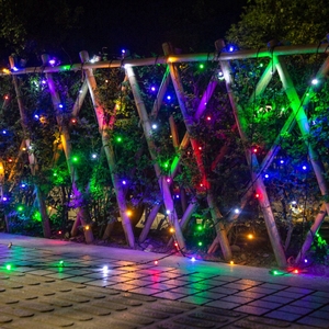 Temporizador remoto Solar Fairy String Lights LED V8 Black Wire String Lights Solar con control remoto 50m 240led String Solar Lights - Product Image 6