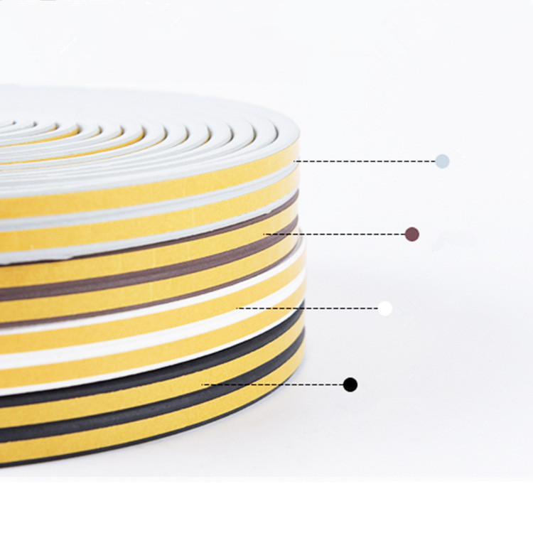 self-adhesive soundproof weatherstrip gap doors windows foam seal strip
