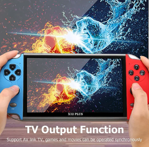 PSPキッズギフト用の1000ゲーム以上のビデオゲームコンソールに組み込まれた格安X12Plus大画面7.0インチハンドヘルドゲームプレーヤー