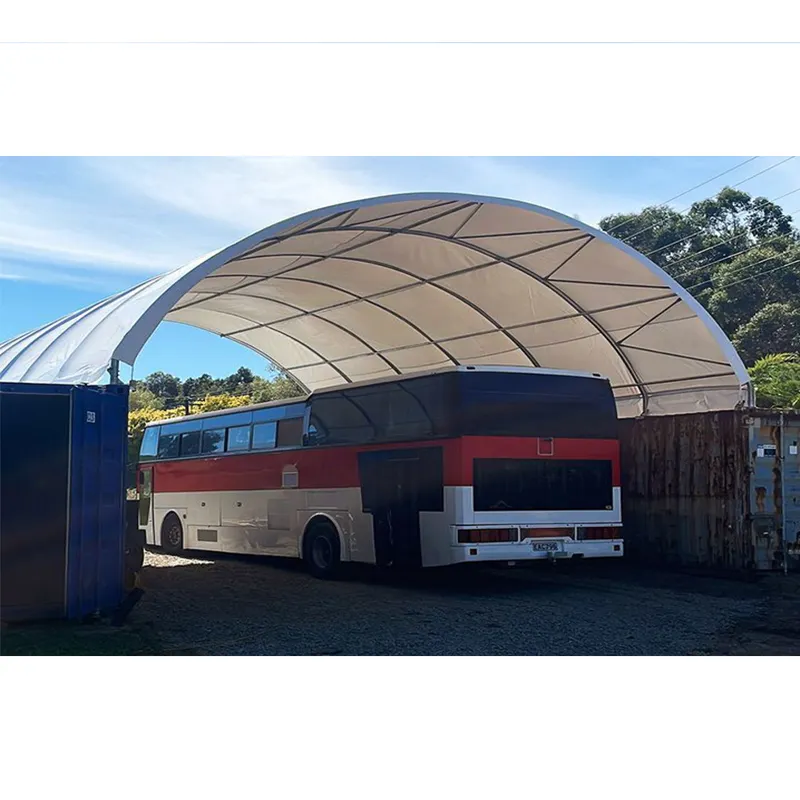 Outdoor Dome Canopy Toldo Container Shelter Sea Container Dome Shelter Abrigo Retrátil para Container Loading