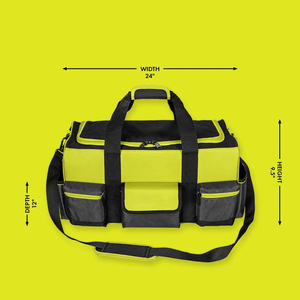 <strong>24</strong> in Water Resistant Crossbody <strong>Tool</strong> <strong>Bag</strong> with Multi-Pockets Wide Mouth Customized <strong>Tool</strong> Tote <strong>Bag</strong>