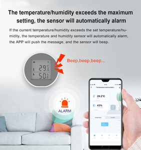 2025 Новый Лидер продаж, умный Wi-Fi датчик температуры и влажности с настольным/настенным монтажным PST-WSD400H - Product Image 4