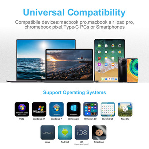 Portable 5 In1 <strong>USB</strong> Type C to <strong>HDMI</strong> VGA <strong>USB</strong> 3.0 PD Audio Hub <strong>Adapter</strong> 4K 30HZ Hub Multifunction <strong>Adapter</strong> <strong>USB</strong>-C Computer Accessories