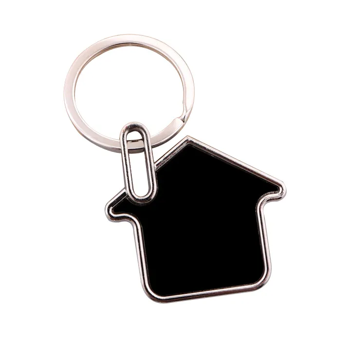 प्रचार उपयोग कस्टम घर आकार कुंजी श्रृंखला असली-एस्टेट विज्ञापन उपहार चाबी का गुच्छा