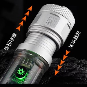 3500lm P90 đa chức năng không thấm nước mờ ánh sáng đèn pin sạc cầm tay dẫn đèn pin với bảng điều khiển năng lượng mặt trời làm việc ánh sáng - Product Image 2