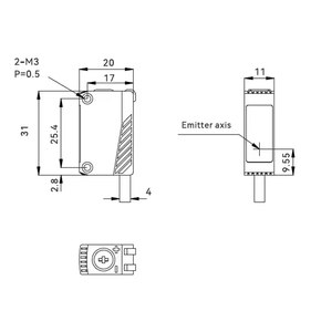 Sense ESB-BS30N Photoelectric <strong>Sensor</strong> 1.2ms Ultra-High Response Optical <strong>Sensors</strong> for Fast Detection - Product Image 2