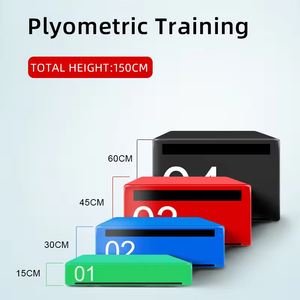 Fitness Plyometric atlama kutusu istiflenebilir Stackable o kutu seti klima antreman atlama için yastıklı Plyometric atlama kutusu kullanın