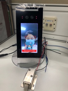 5 pulgadas de plástico cara reconocimiento cámara con lector de tarjetas NFC 13,56 MHZ para control de acceso