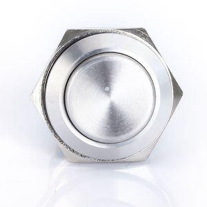 Su geçirmez 18A 1mm halka ve güç logosu aydınlatmalı başlat Push Button düz kafa yüksek akım basmalı düğme anahtarı - Product Image 2