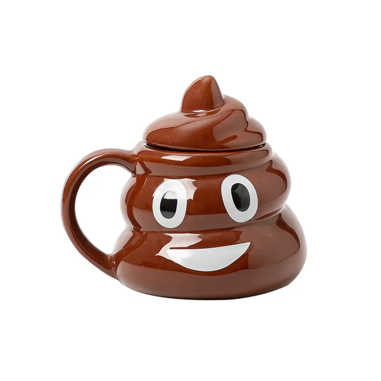 Divertente creativo 3D cacca a forma di tazza di caffè tazza personalizzata ceramica popolare classica tazza personalizzata confezione accettabile contatto cibo sicuro tazza