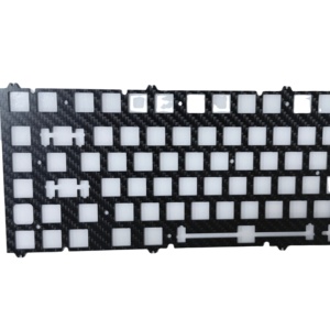 Nuevo producto Cubierta de teclado de fibra de carbono de color personalizado Teclado de fibra de carbono negro, teclado de fibra de carbono plateado - Product Image 1