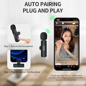 Drop Shipping手机平板电脑领夹无线麦克风翻领麦克风2.4G，适用于播客和Vlog - Product Image 5