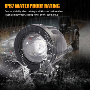 <strong>2025</strong> Newest Mini 5.<strong>4W</strong> IP67 <strong>LED</strong> Projector Fog Light for Cars Square round Design with 6000k Color Temperature