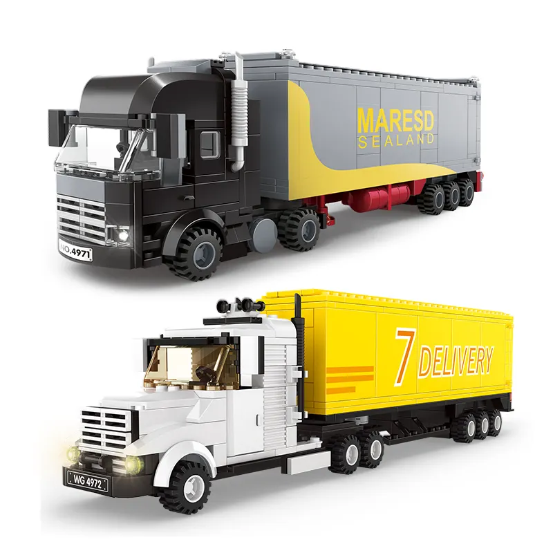 Nuovo Arrivo Wange contenitore modello di camion piccoli blocchi di costruzione compatibile con tutti i principali marca legoing amici per i regali per bambini