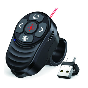 Anello da dito 2.4G presentatore Wireless USB C e USB classe II puntatore Laser con ricarica della batteria per la riunione e l'insegnamento - Product Image 1