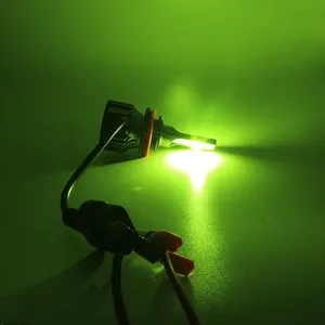 54W LEDH4レモングリーンフォグ電球H8H11 H7 90059006レモンイエローカーヘッドライトドライビングランニングフロントランプDC12V
