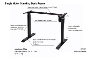 Escritorio de pie personalizado para oficina, mesas de oficina elevadoras eléctricas, escritorio para ordenador, mesa de Pie ajustable en altura - Product Image 2