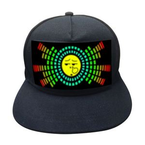 カスタムアニメーションライトロゴキャップEL LED点滅音起動野球帽お祝いパーティーのお気に入り & 帽子プロモーション - Product Image 3