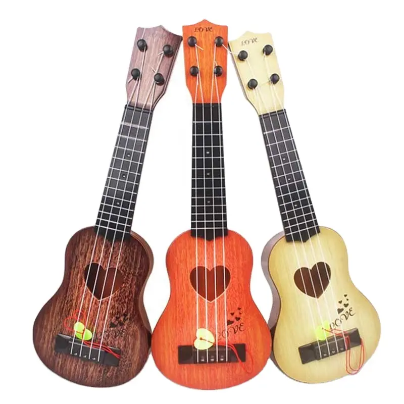 Giocattoli per bambini principiante classico Ukulele chitarra educativo strumento musicale giocattolo per bambini giocattoli divertenti per ragazza ragazzo (44cm)