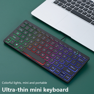Mini Small Size Wired <strong>Keyboard</strong> LED Backlit Chocolate Luminous USB Interface New for Notebook Desktop <strong>Computer</strong> Office Game <strong>Use</strong>