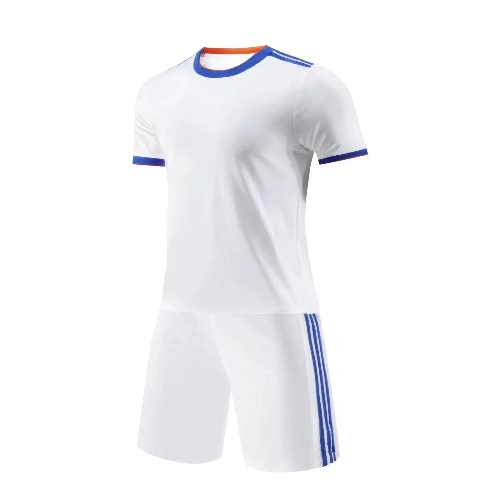Conjunto de camisetas de fútbol al por mayor, uniformes de entrenamiento de fútbol lisos, conjunto de niños para hombres y camisetas de fútbol baratas