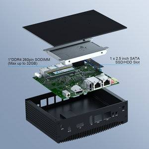 Lüfterloser Minicomputer 12. Generation Prozessor Core i5 1235u i3 1215u DDR5 RAM 8xUSB für zuhause büro schule Unterstützung VESA-Halterung - Product Image 3