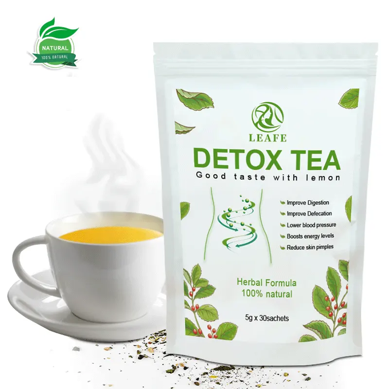 कस्टम 100% प्राकृतिक Detox और पाचन चाय की खुराक के लिए जिगर Detoxifying चाय Detox शुद्ध चाय बैग महिलाओं