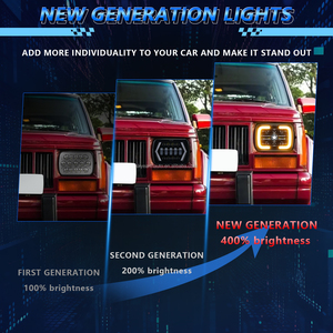ไฟหน้า LED 5 "x 7" 7 "x 6" 5ชุดไฟหน้า H6054 dot SAE ป้องกันแสงสะท้อน DRL สัญญาณเลี้ยว hi/ ไฟต่ำสำหรับ JEEP GMC Dodge - Product Image 4