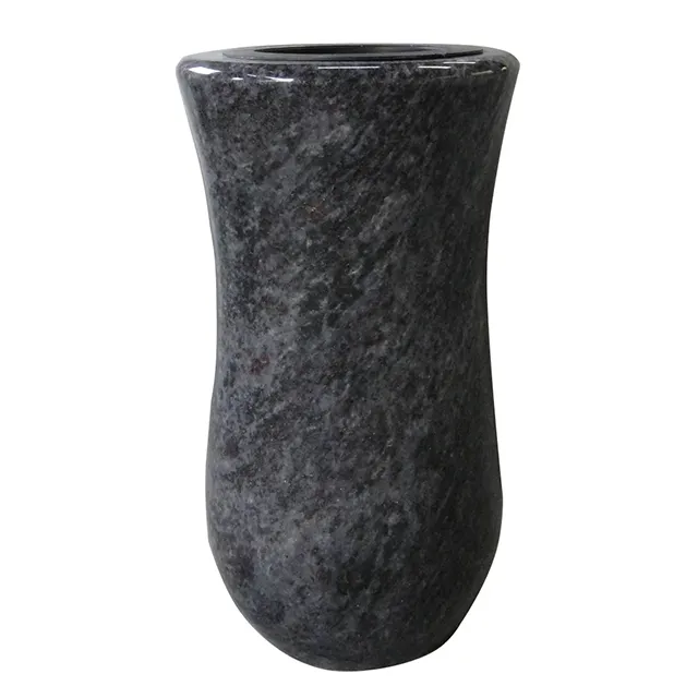 Vaso funeral para pedra de cabeça bahama, vaso de polimento de granito azul