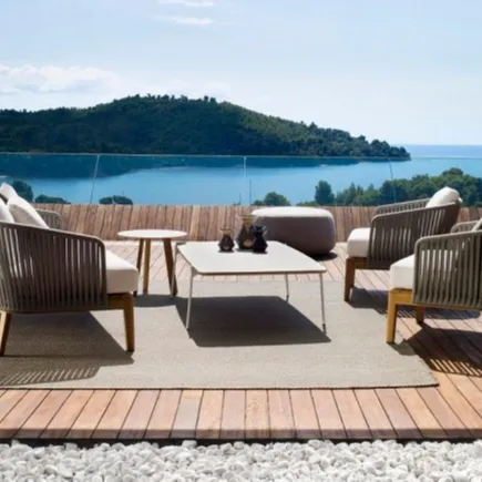 Meubles de piscine extérieure de luxe Extérieur "Gardern" Canapé en corde nordique Mobilier de jardin extérieur