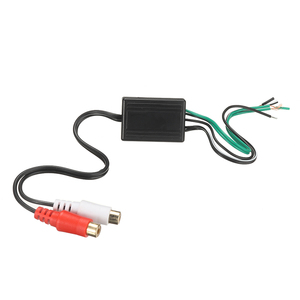 Convertidor de salida de línea de Audio de alto a bajo nivel, amplificador, adaptador, altavoz de coche a 2 RCA