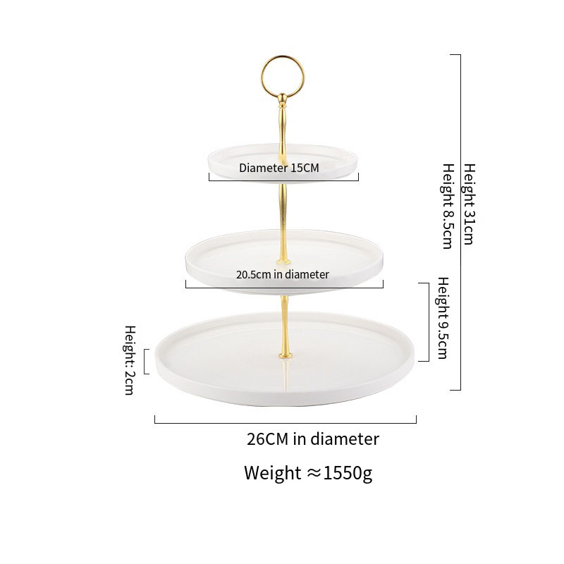 Assiette à fruits en métal blanc