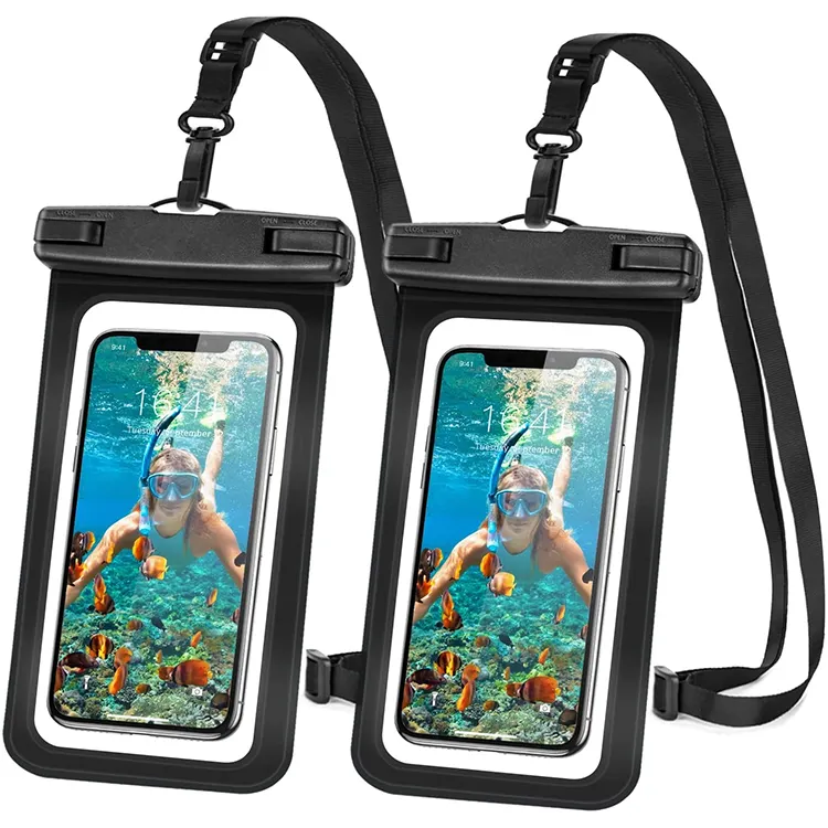 Yuanfeng Universal Waterproof Pouch Cellphone Dry Bag Diving Underwater Clear phone Protector for Beach Pool  Swimming