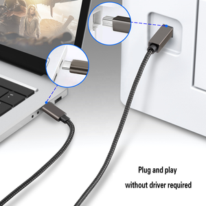 Type c <strong>USB</strong> a to <strong>USB</strong> B 2.0 Printer Cable Braided Printer Scanner Cord for Camera Epson HP Canon Printer 1/1.5/2/3m - Product Image 6