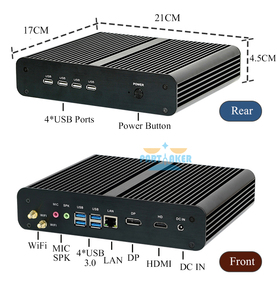 Partaker第11世代ファンレスミニPCCore i71165G7ゲーミングPCマイクロデスクトップコンピューターNUC4K HTPC 2 * DDR4 M.2 PCIe SSD Win 11 Pro - Product Image 5