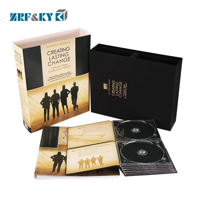 Caixa de embalagem de disco de papel personalizada, caixa de embalagem de dvd para replicação de cd/dvd de 8.5gb
