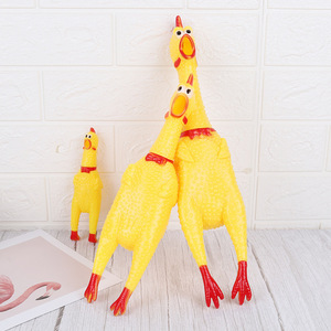 2023 New Wholesale Customized Squeal Chicken Pet Anti-bite Anti-chew Squeak Pet Rubber Chicken <strong>Toys</strong> - Product Image 4