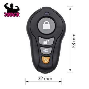 車のアラームY243用のユニバーサル4ボタンワイヤレスリモコン送信機 - Product Image 2