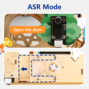ACEBOTT ESP32 Smart Home Starter Kit casa in legno IoT Wifi APP riconoscimento vocale modulo educativo Kit di automazione per i bambini - Product Image 4