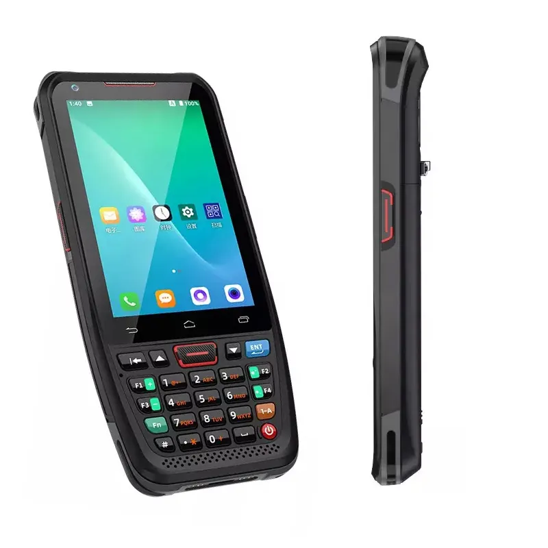 handheld pos android terminal mit thermo-drucker android 9.0 4g smartphone handheld pda 1d 2d qr scanner android pda