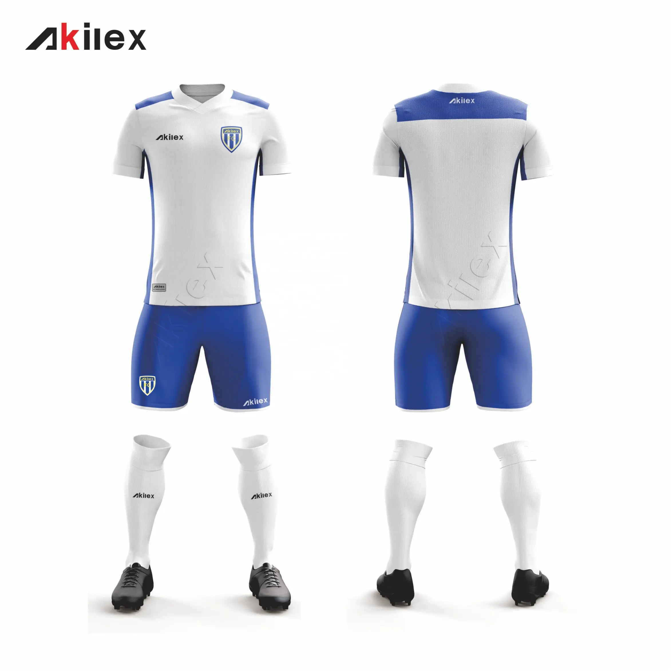 Faça seu conjunto de uniformes esportivos personalizados, camisa de futebol em branco masculina personalizada