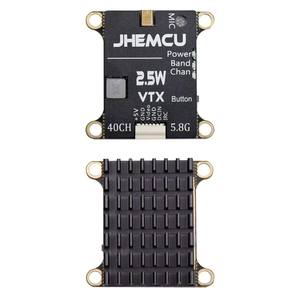 JHEMCU 2.5W VTX 5.8G 40CH可调FPV发射器4k内置麦克风散热器，适用于2-6s 30x 30mm毫米遥控飞机远程 - Product Image 2