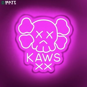 Matt dropshipping custom made Kaws LED neon burcu işık duvara monte için - Product Image 5